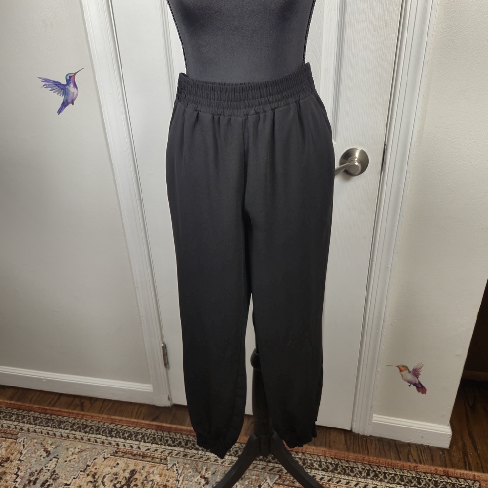 Sanctuary Black Recycled Polyester Jogger Pants XS